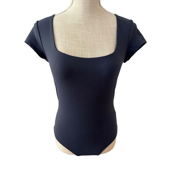 Free People Intimately Blue Short‎ Sleeve Bodysuit Size Small - Picture 1 of 8